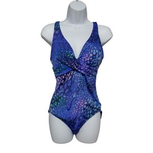 Women's colorful leopard print speedo swimsuit